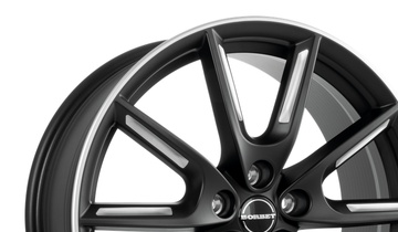 BORBET LX18 black matt silver spoke rim